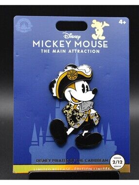 Disney Mickey Mouse The Main Attraction Pirates Of The Caribbean Pin (C7)